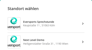 Login/Anmeldung im Eversports-Manager